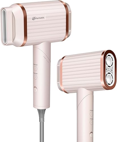 Secador de pelo iónico profesional de alta velocidad – 260,000 rpm, motor de alta velocidad dual sin escobillas, secador de pelo para secado rápido