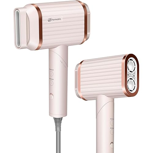 Professional High Speed Ionic Hair Dryer - 260,000 RPM Dual High-Speed Brushless Motors Blow Dryer for 6X Fast Drying,Low-Noise 4 Temps /4 Speeds,Hairdryer with Magnetic Concentrator for Women