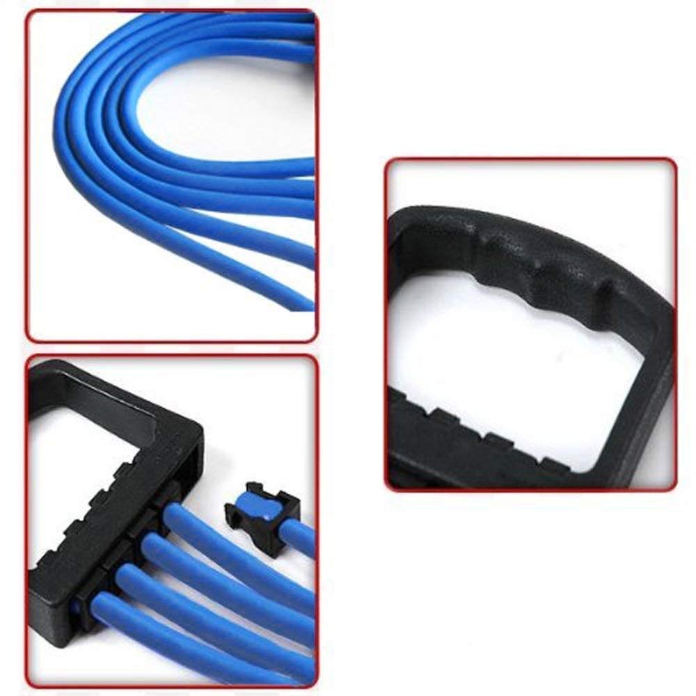 Anadi Chest Expander Adjustable Exercise Bands Pull Stretcher Resistance Bands 5 Tubes Strength Trainer Durable Rubber Gym Training Exercise Muscle Build Exercise Fitness Medical 2