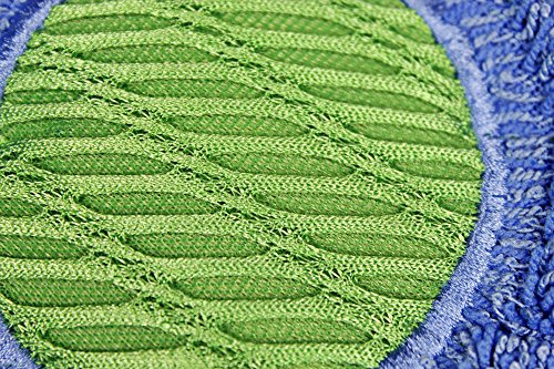Image of CleanAide Twist Yarn Microfiber Mop Pads with Built-in Scrubber for Spot Cleaning, Reusable Flat Mop Heads for Wet or Dry Use, Safe on Most Floors, Machine Washable, 24 Inch, 6-Pack, Green