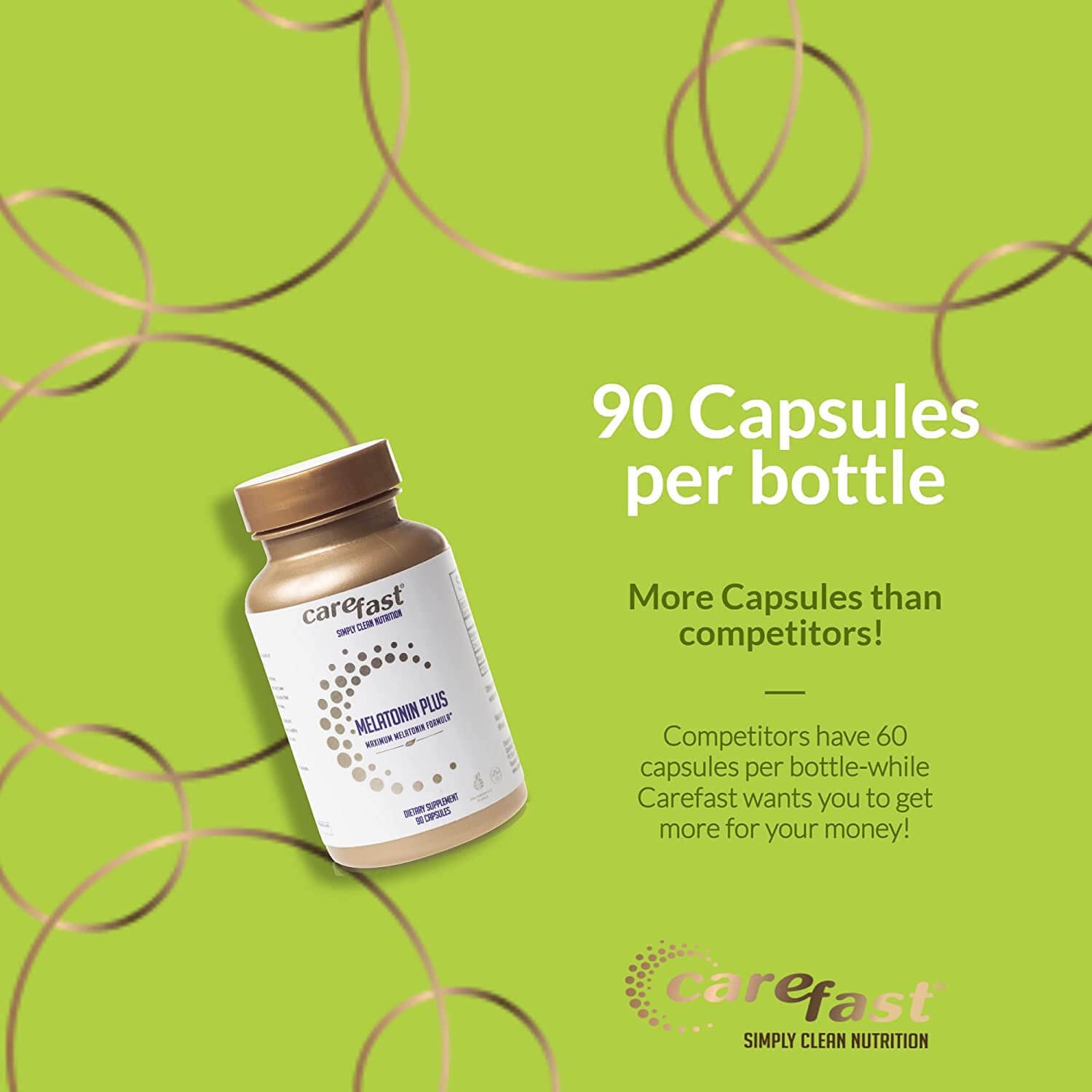 Carefast Melatonin Plus Extra Strength High Dose Sleep Supplement