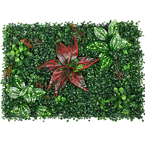 QIAOH Pannelli di Piante Artificiali Verde 2PCS, Balcone Recinzione Giardino, Pannello di Parete di Siepe Artificiale, Siepe Topiaria Pianta Verde Stuoie, per Esterni, Giardino