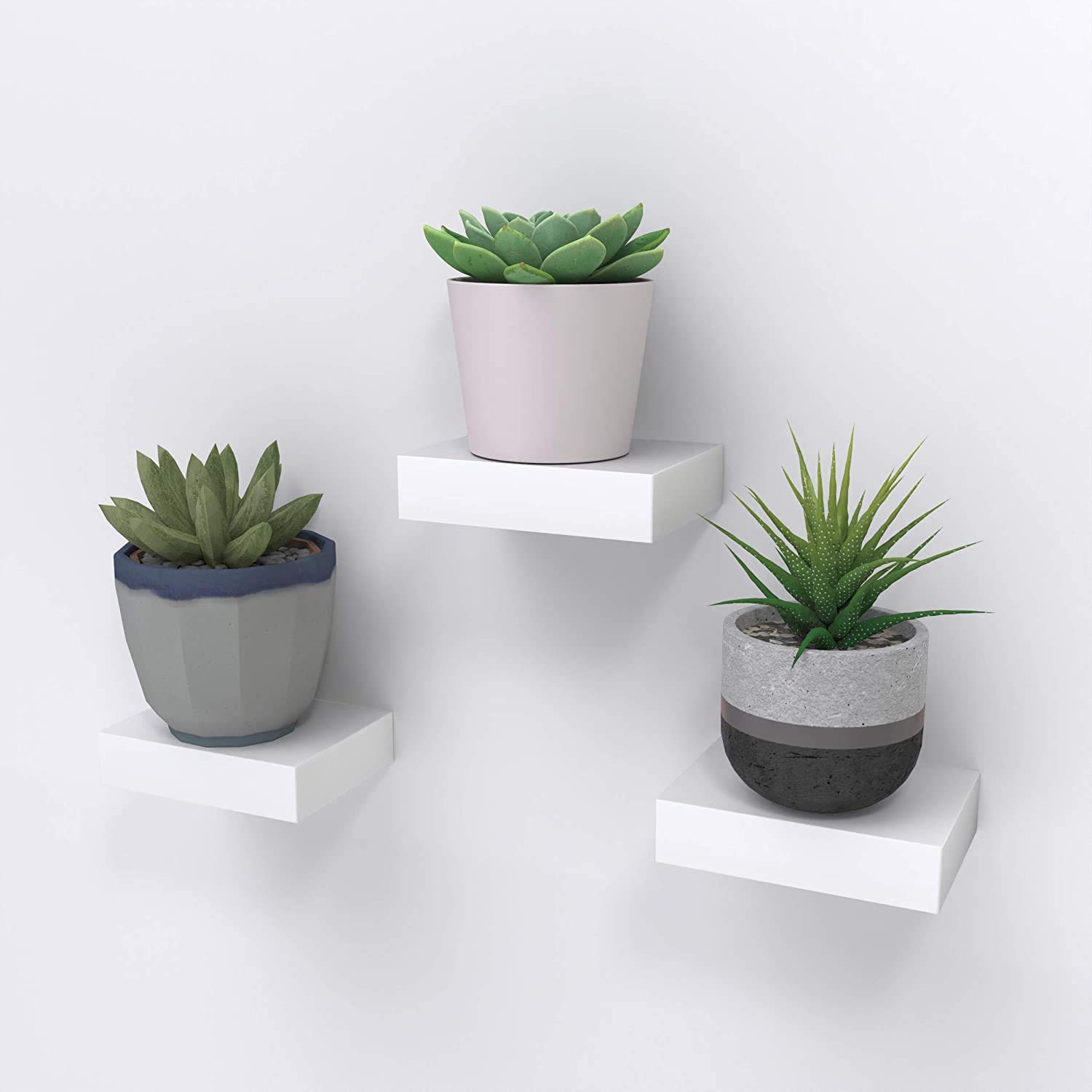 Room Decor Engineered Wood Floating Shelves, Wall Decor for Bedroom, Kitchen, Bathroom or Office Space, Set of 3, White (White) (B08ZDN4FR9) Amazon Price History, Amazon Price Tracker
