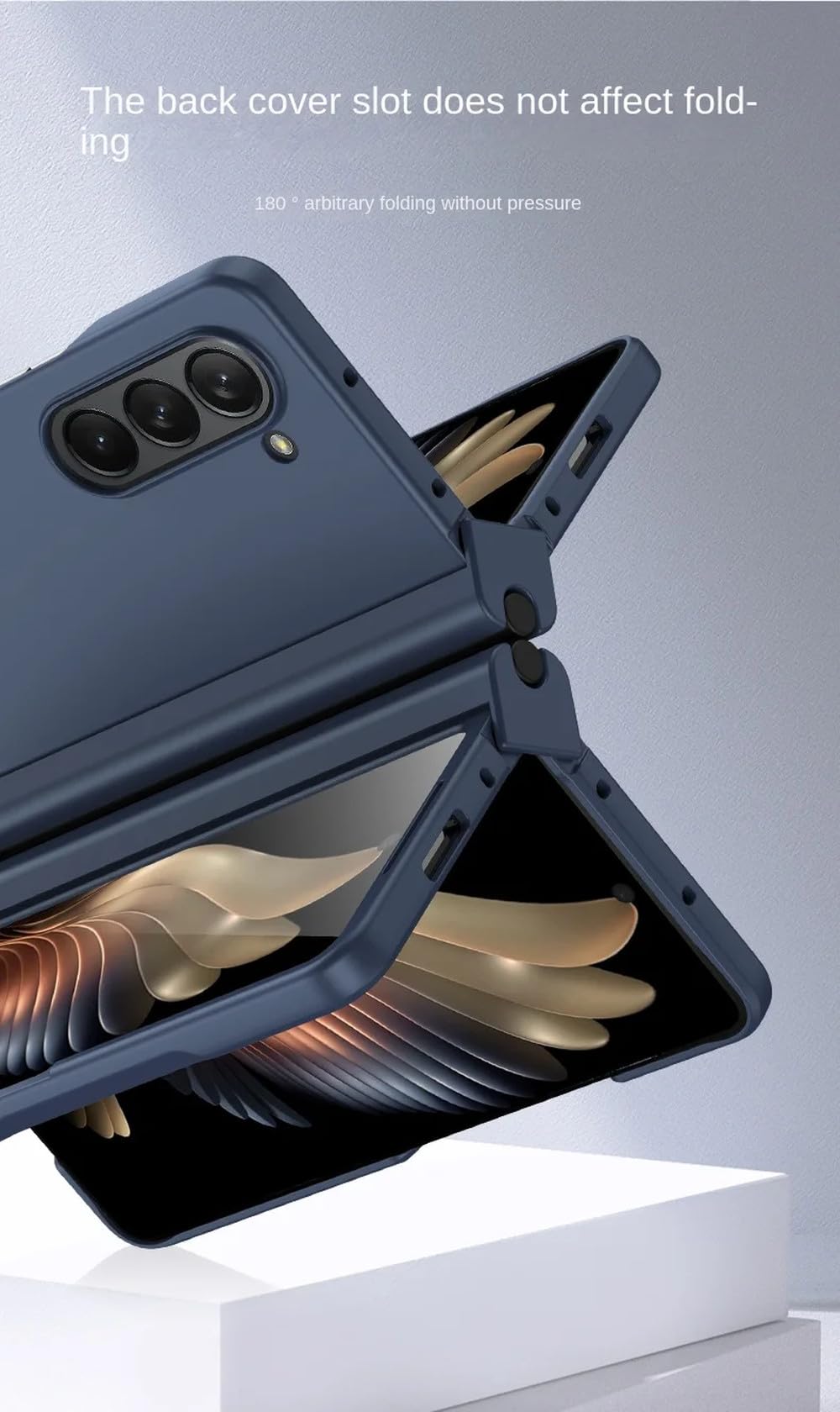Carcasa de plástico para teléfono Samsung Galaxy Z Fold 6 5 4 3 Fold6 Fold5 Fold4 Fold3 con Cubierta Protectora de bisagra con Ranura para bolígrafo, Transparente, para Galaxy Z Fold5