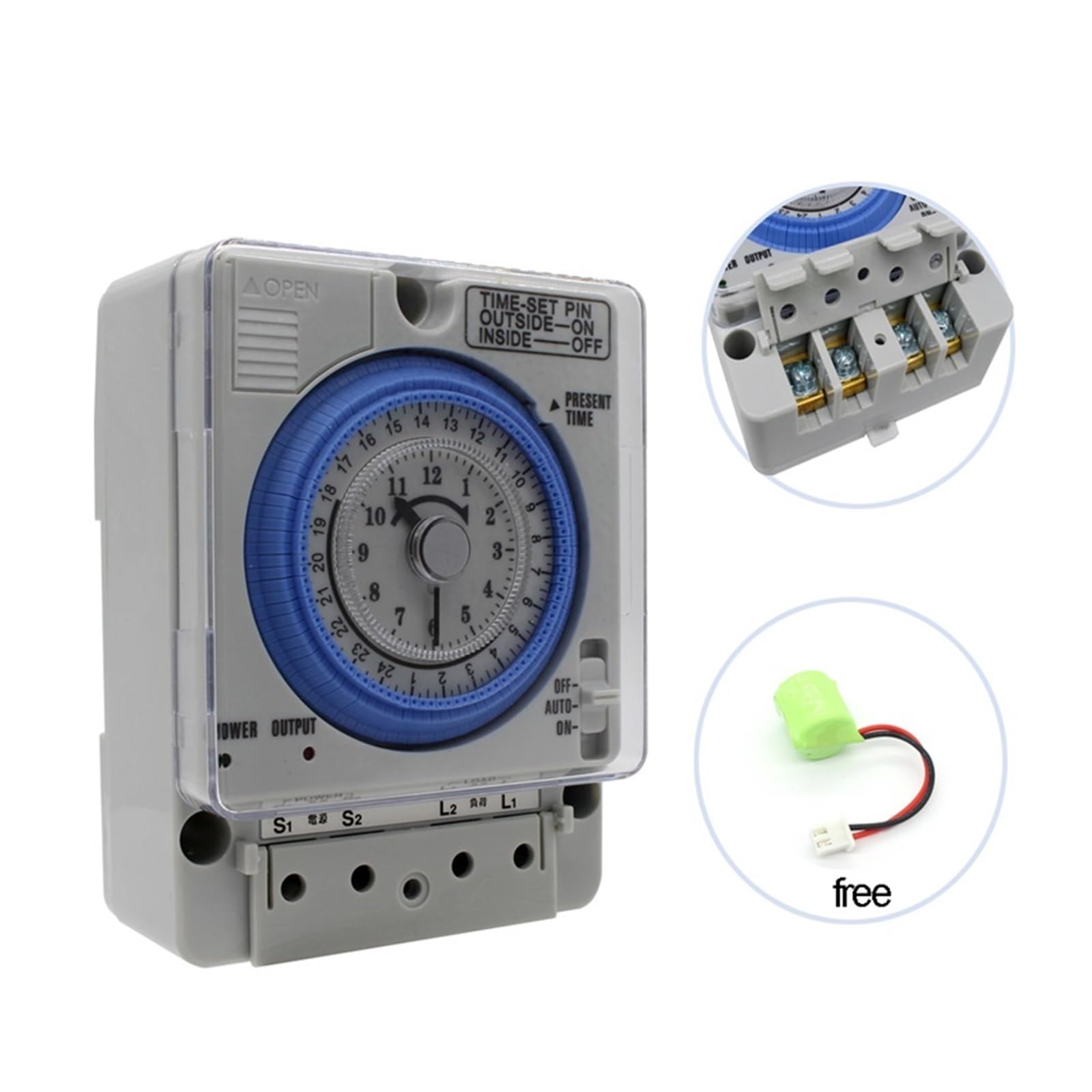 RWRAPS microcomputer Interruttore Timer TB35N 100-240V 15A DIN Rail Scaldabagno Timer programmabile Interruttore analogico Controller Meccanico