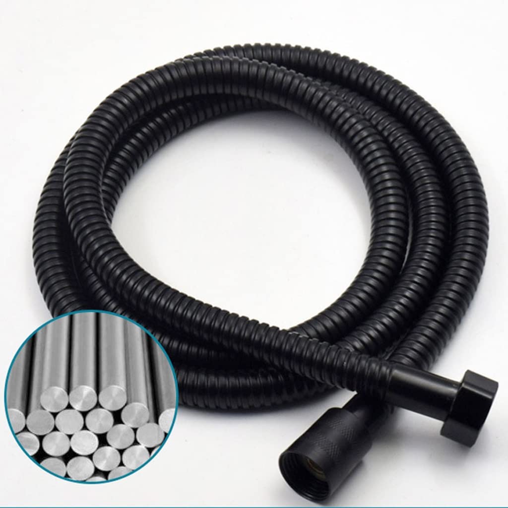 Manguera de ducha flexible de acero inoxidable de 100 cm, tubo de fontanería extensible para baño, manguera de agua con tubo de tracción y diseño flexible