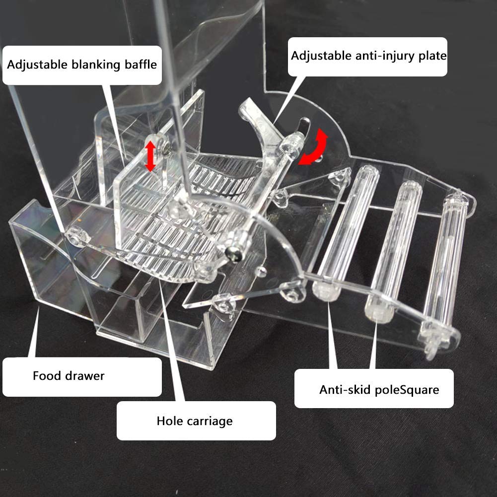 Evursua Mangeoire automatique pour cage à oiseaux - Tube de graines pour perroquet - Accessoires pour cage à oiseaux - Pour perruche, canari, calopsitte, pinson - Installation gratuite, pas fragile