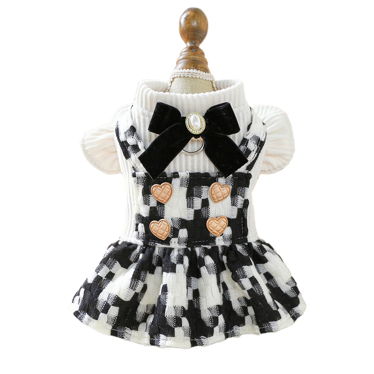 Dog Cute Striped Tutu Dress Bear Pattern Puppy Princess Dress Elegant Small Girl Dog Clothes Female Dogs Comfortable Breathable Outfits Summer