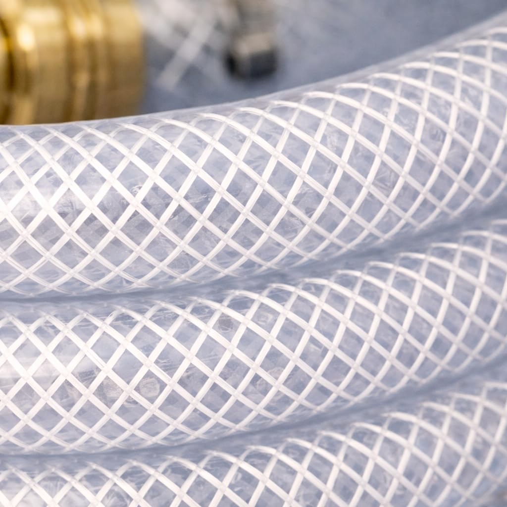Fittingstore - PVC Gewebeschlauch Druckluft NW 7,2 mit Kupplungsdose und Stecker (Schlauch Ø innen: 6 mm, Schlauchlänge: 20 Meter)