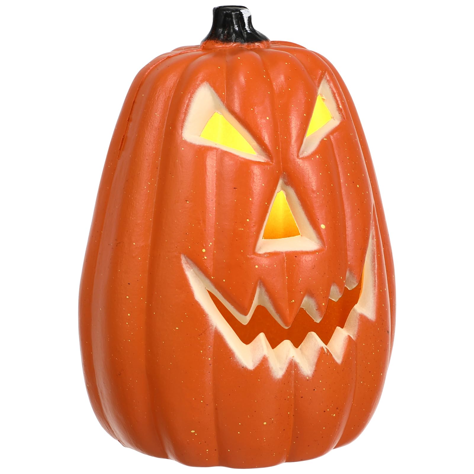 Toyvian Halloween Pumpkin Lantern Led Light up Jack O Lantern Figurine for Party Decoration Battery Operated Glowing Pumpkin Lamp 6.9 Inch