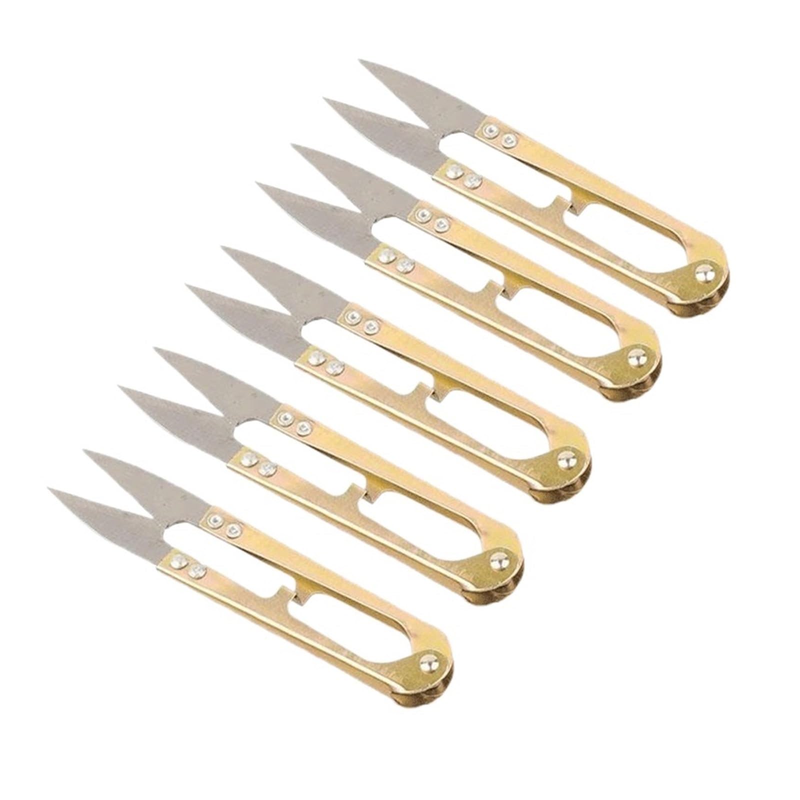 Ciseaux de couture dorés en acier inoxydable pour couture et broderie lot de 5 pièces