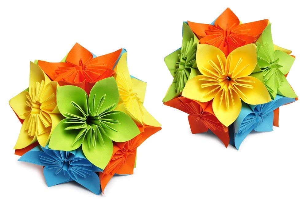 Aadya Crafts 15X15 CM Square Origami Paper Double Sided Color - 12 Colors - 6X6 Inch 48 Sheets 2