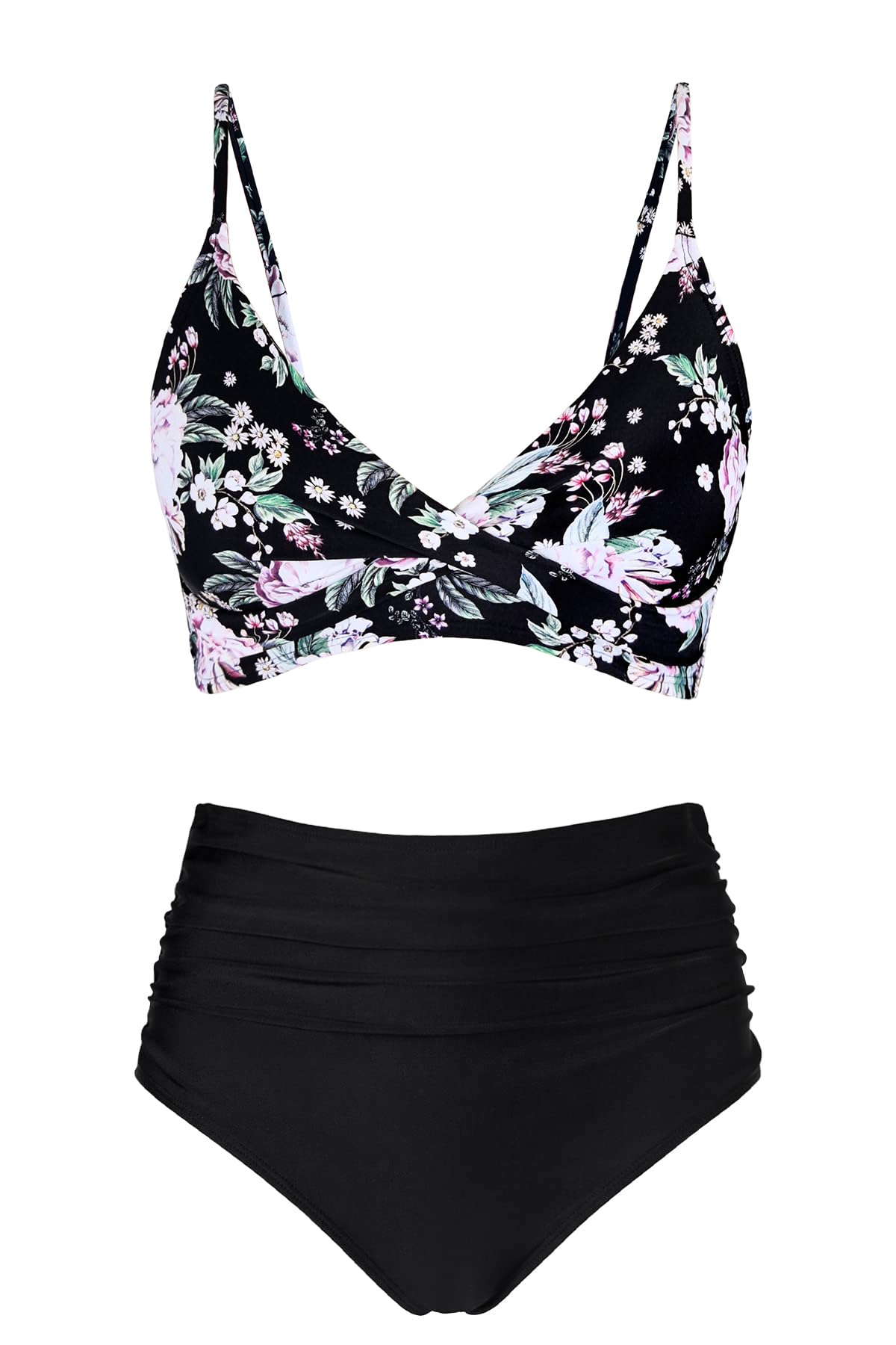 Amy Babe Women's Twist Front Adjustable Straps Bathing Suit for Women