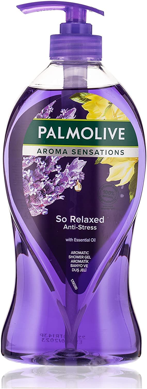 Palmolive Aroma Sensations, So Relaxed Anti-Stress Aromatic Shower Gel with Essential Oil for Unisex, Body Wash, Turkey, 1pc, (750ml)