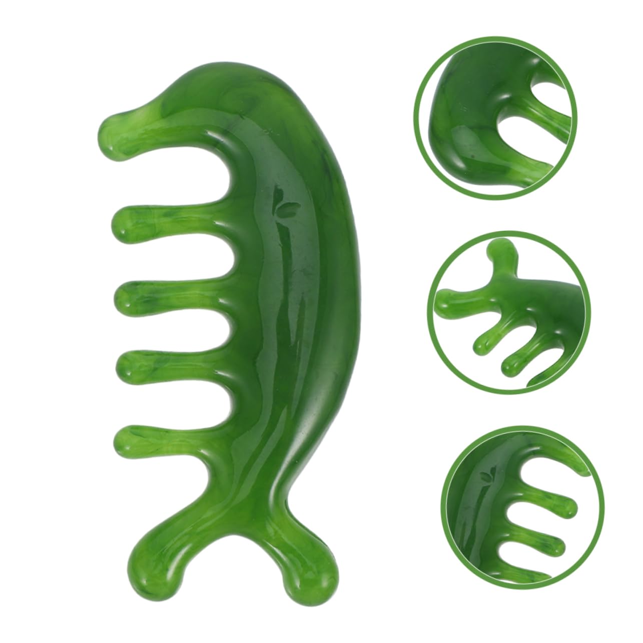 FRCOLOR 8 Piezas Peine de masaje con cáscara de jade peine para ar el cabello cepillo de pelo de masaje e e de de acupuntura e de para el cuero cabelludo