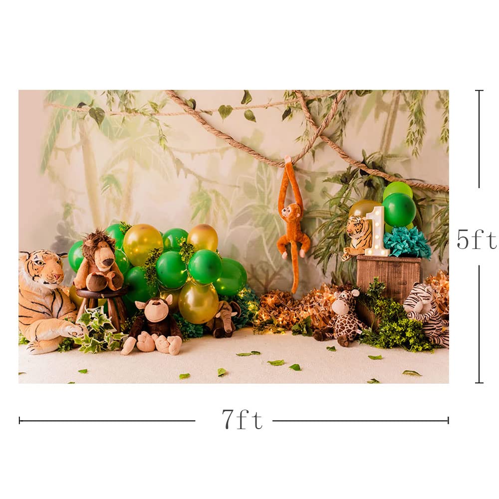 MEHOFOND 2,1 X 1,5 M Bohemian Boy 1st Birthday Fotografia Sfondo Erba Pampa Boho Palloncini Festa Di Compleanno Banner Torta Smash Decorazioni Sfondo - 11