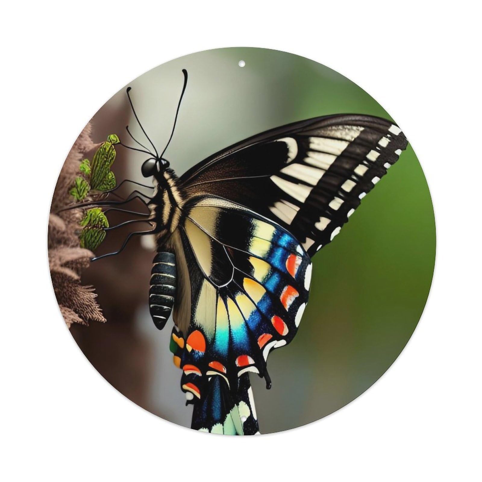 Insect Family of Butterflies Vintage Metal Tin Sign Plaque Wall Decor for Cafe, Club Bar, Office, Garden Metal Poster 8x8Inch