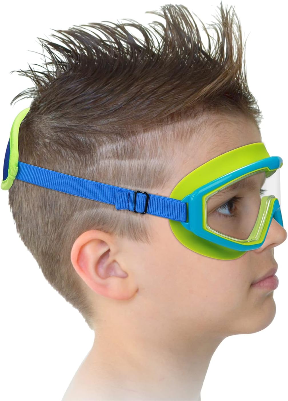 Kids Swim Goggles Age 4-12, Toddler Goggles No Tangle, Child Swimming/Bungee Strap/Soft Band
