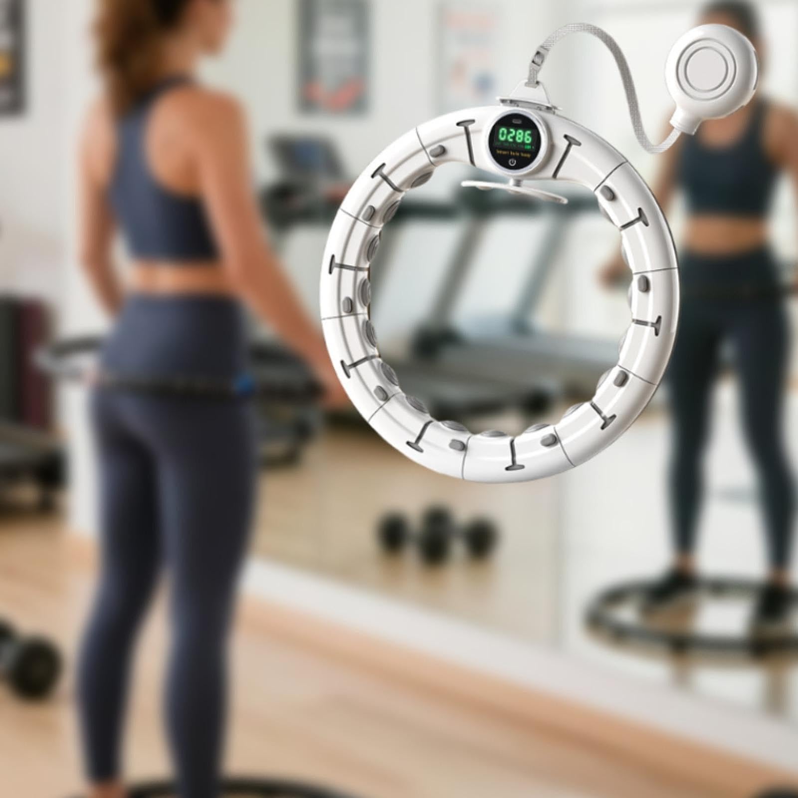 Cerchio Intelligente con Pesi, Design Ergonomico per L'allenamento della, Silenzioso, con Massaggio per Viaggiare