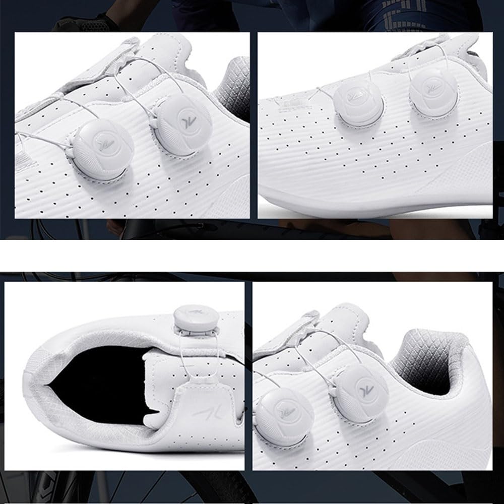 Mateju Zapatilla de Ciclismo Hombre Mujer, Zapatillas Ciclismo Carretera Exterior Compatibles con SPD-SL Lock System, Adulto Zapatos Bicicleta Estatica
