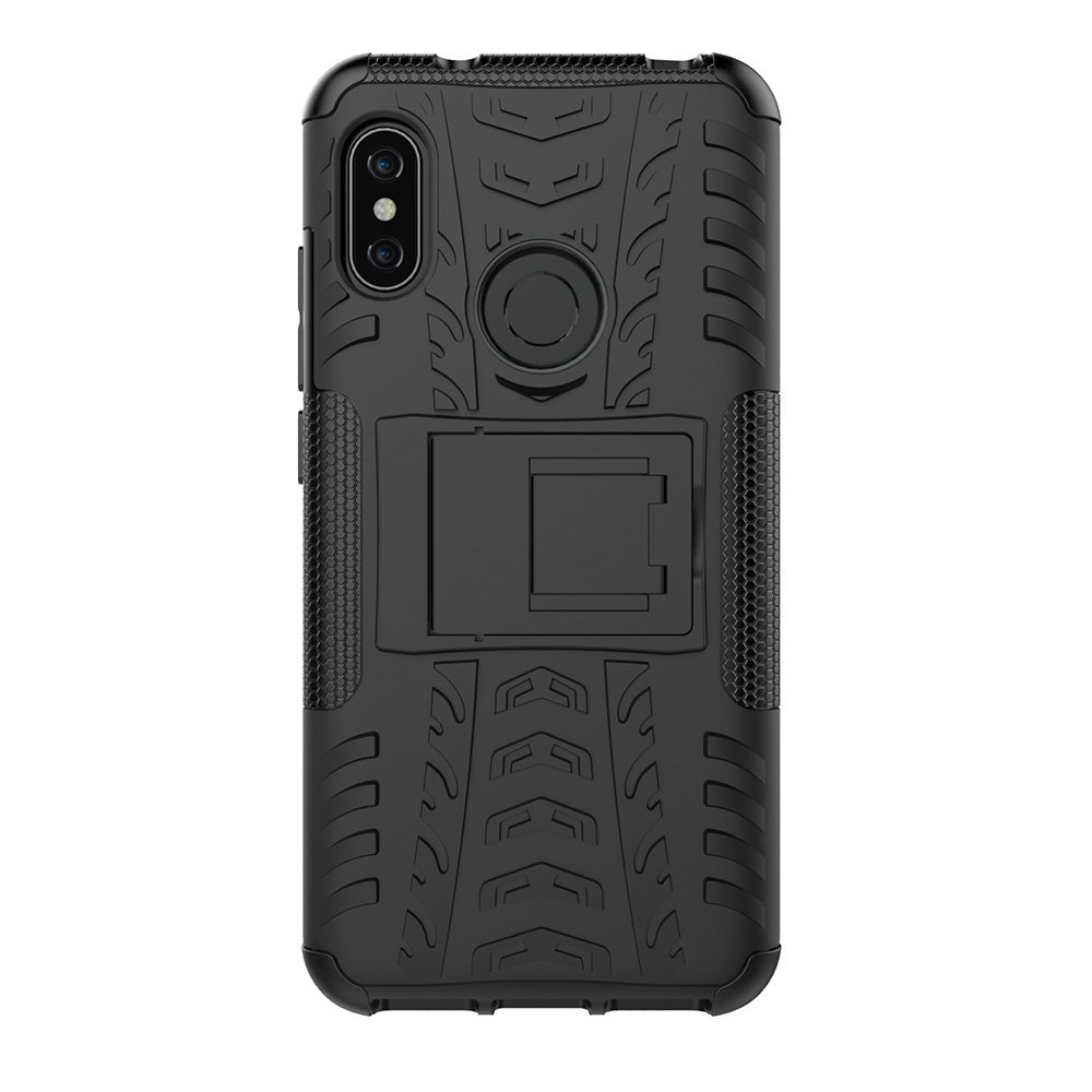 CASSIEY Heavy Duty Shockproof Military Grade Armor Dual Protection Layer TPU & Polycarbonate Hybrid Kick Stand Back Cover Case for Redmi 6 Pro (Black) (B07HGLL2DS) Amazon Price History, Amazon Price Tracker