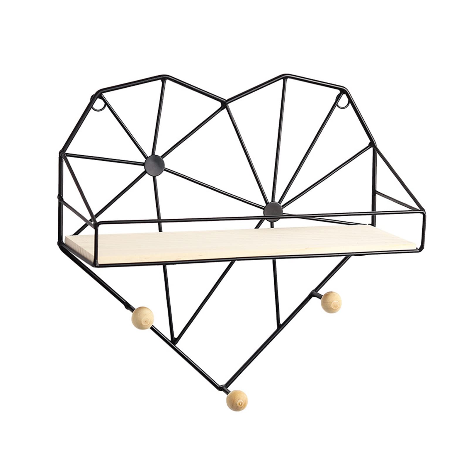 Étagères flottantes pour ranger vos murs encombrés grâce au design cœur en métal