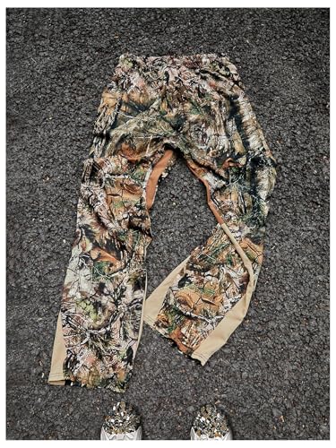 Men's Y2K Camo Print Straight Leg Pants Drawstring Waist Loose Trousers Summer Autumn Pant Streetwear3