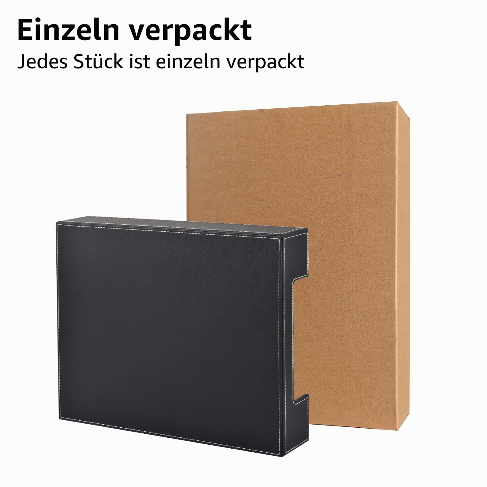 Leder Briefablage,Schreibtisch Organizer,Briefablagen & Stapelsysteme für den Schreibtisch A4-Stapelbare Ablagefächer für Briefe,Papierhalter,Postkörbe,Zeitschriften,Schwarz