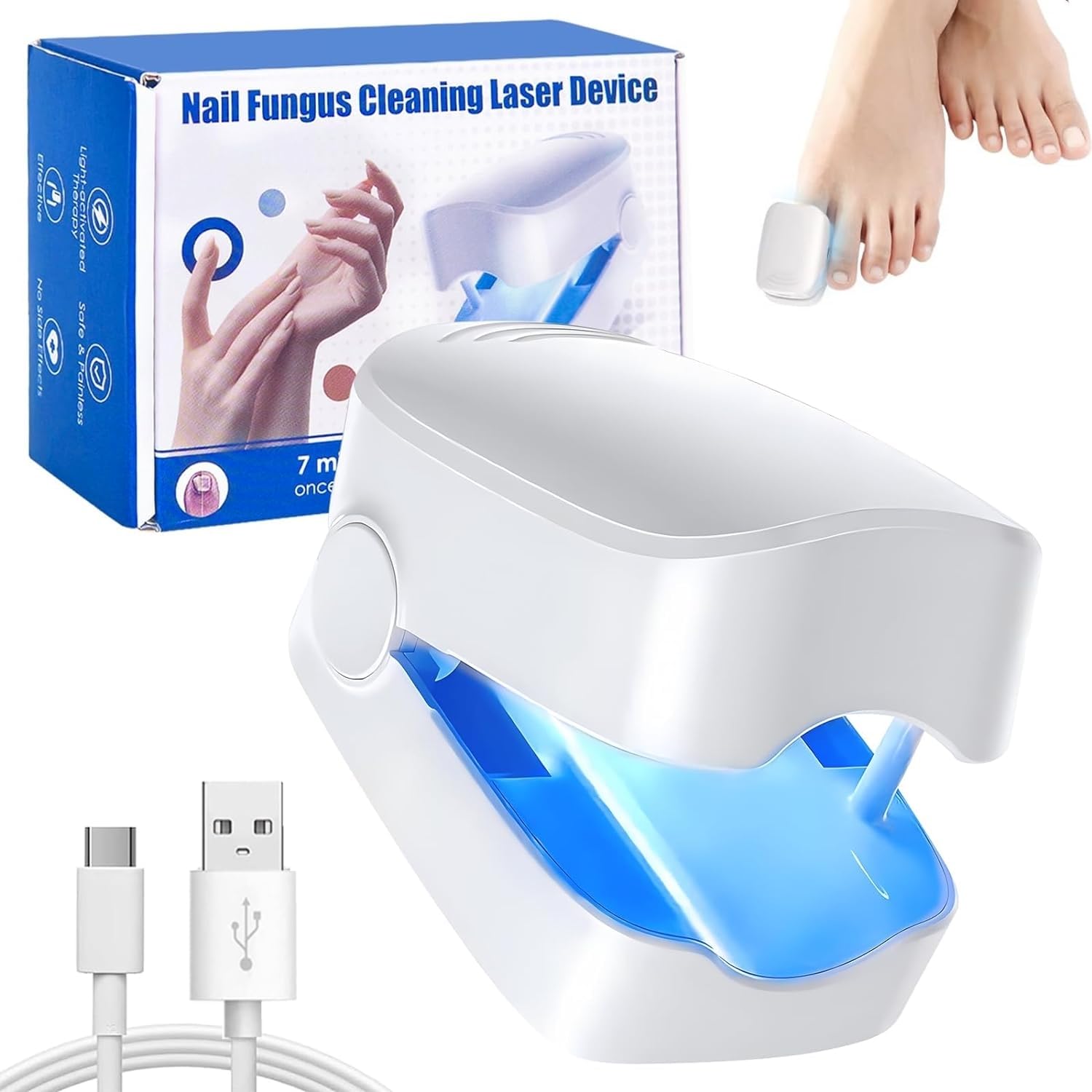 Lozltx nail fungus laser device for multiple toenails fingernails21day fastactinganti fungal