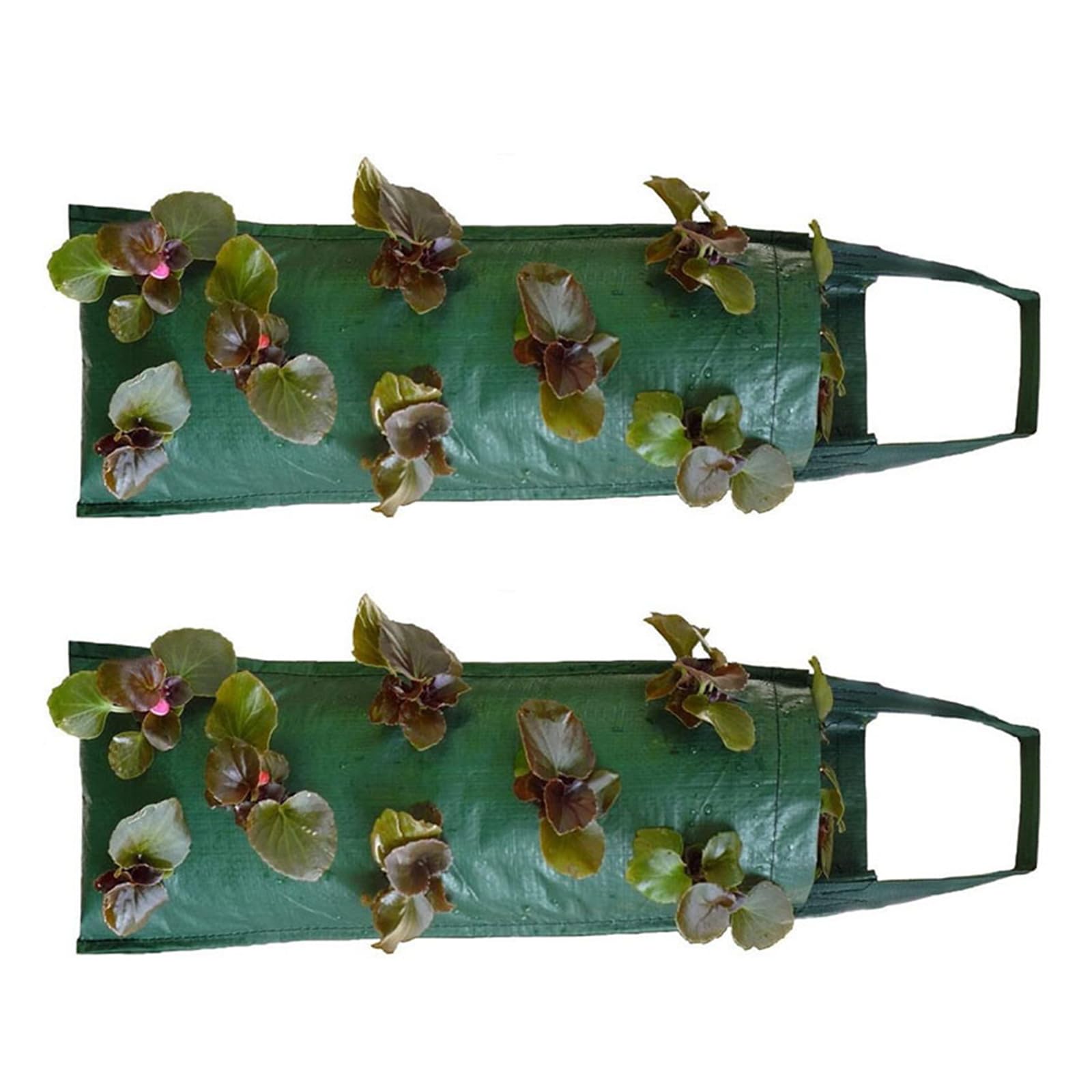 Msioytog Hanging Strawberry Grow Bags Breathable Plant Pouches for Tomatoes Vegetables Flowers Outdoor Gardening Vertical Space Saving Breathable Hanging Plant Bags