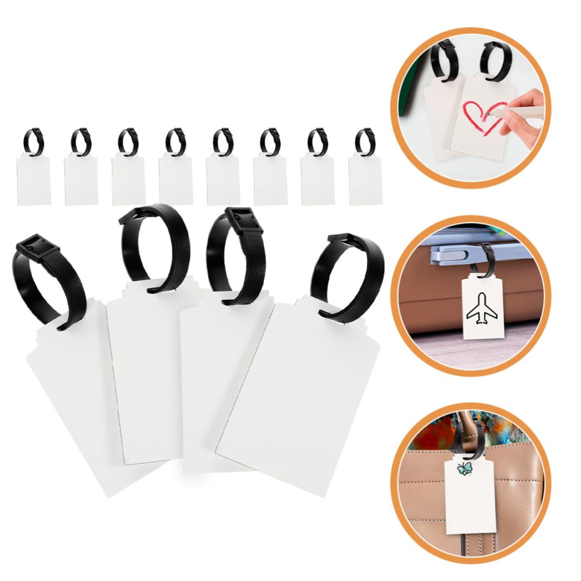 Etiquetas de Equipaje para Sublimación Transferencia Térmica en Blanco 30 Piezas Ligeras y Fáciles de Llevar, Ideales para Viajes de Negocios y Vacaciones