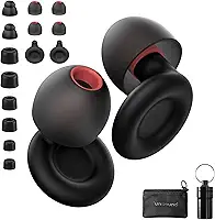 Tampões de ouvido para redução de ruído para dormir, reutilizáveis, shows, foco, viagens, trabalho, alta fidelidade – 7 pares de orelhas – toque suave flexível – NRR de 24 e 27 dB com cancelamento de