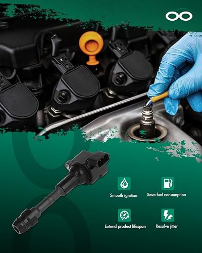 Miniatura 4 de SCITOO Bobinas de encendido Paquete de bobinas de iridio bujías para Nissan 2002-2012 para Nissan para Infiniti para Maxima para Murano para
