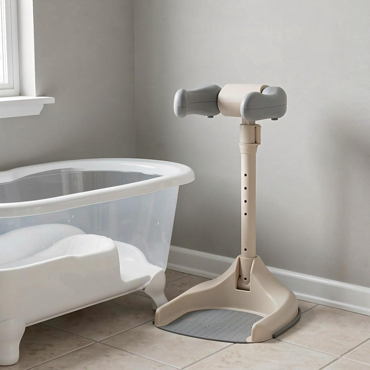 ERINGOGO Supporto da Bagno per Bebè Regolabile, Pieghevole, Antiscivolo