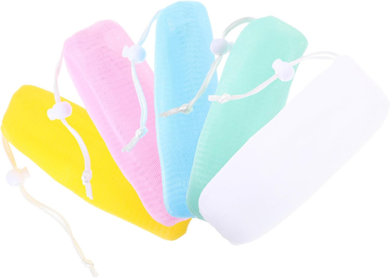 Soap Pouch for Lather 5 Pcs Plastic Scrubbing Net