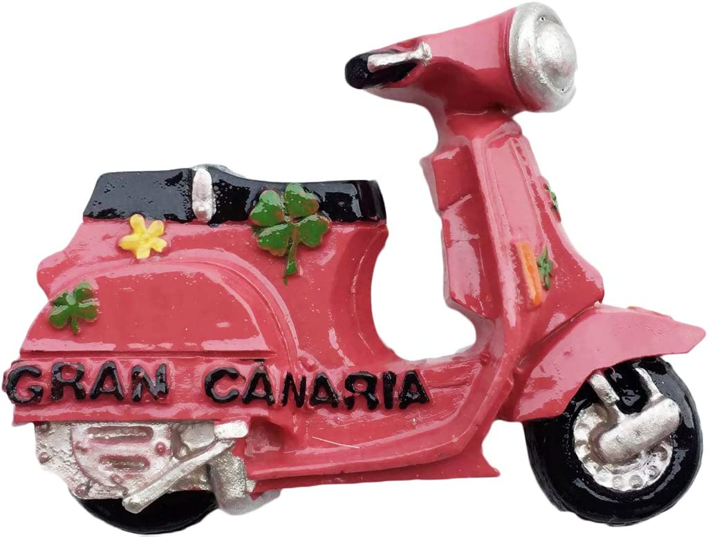 Gran Canaria Spain Scooter Gran Canaria Fridge Magnet Refrigerator Magnet Decoration Magnet Sticker Souvenir Resin Crafts
