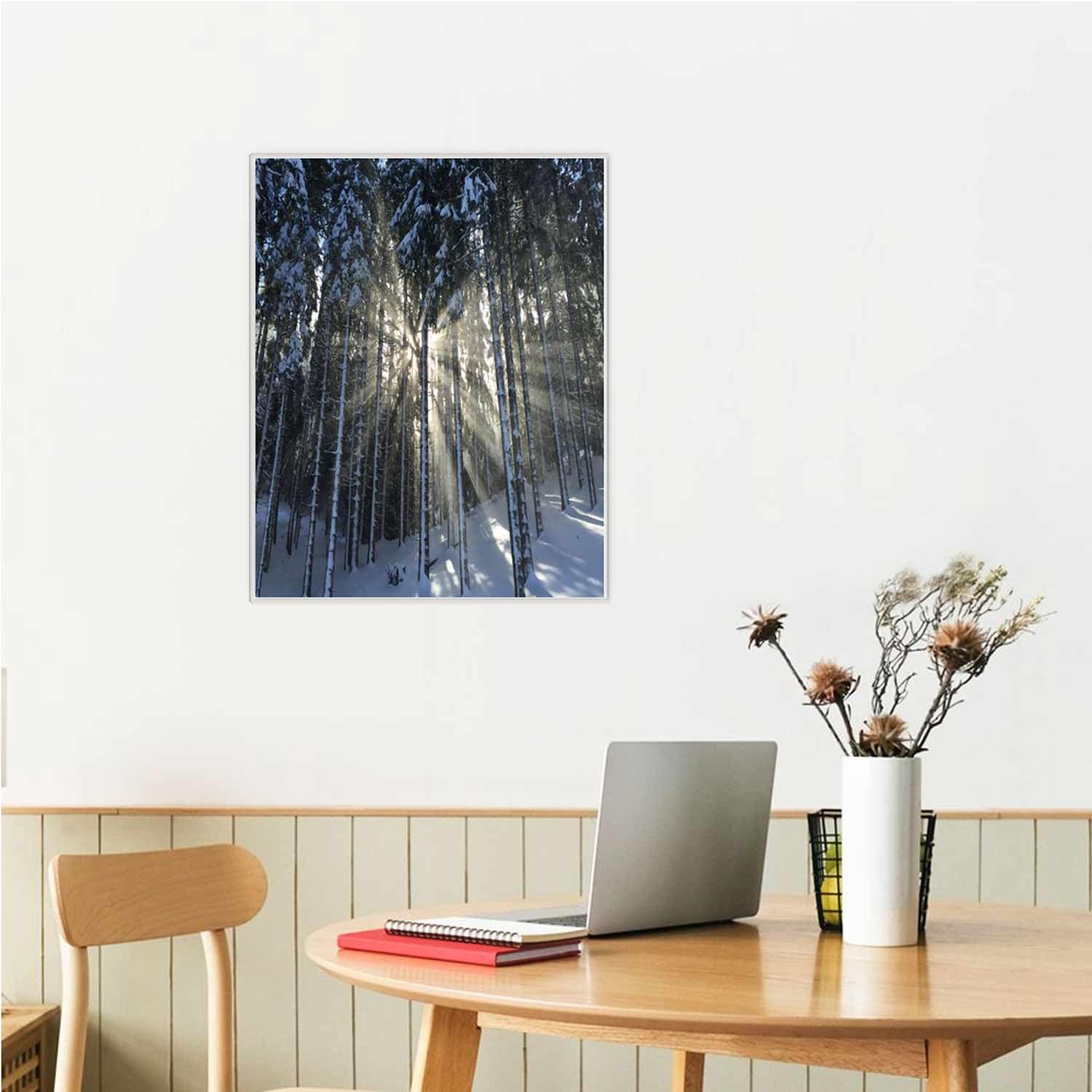 Amazon.co.jp: 北欧風 絵画 客厅装饰画 40×60cm スノーフォレスト