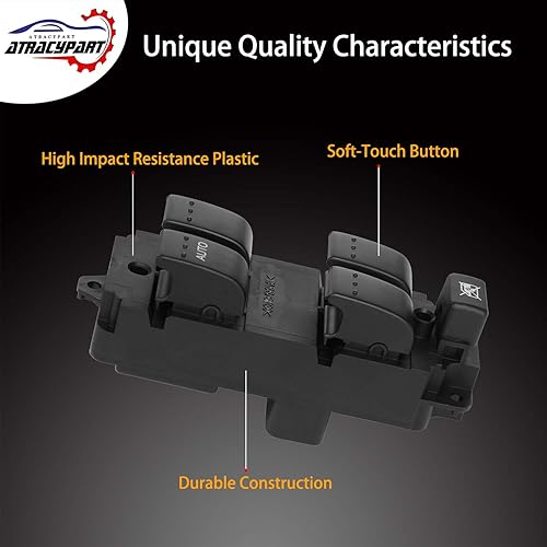 Miniatura 4 de Interruptor principal de elevalunas eléctrico delantero izquierdo lado del conductor  para Mazda 3 2004 2005 2006 2007 2008 2009 Mazda 3, 2009 Mazda