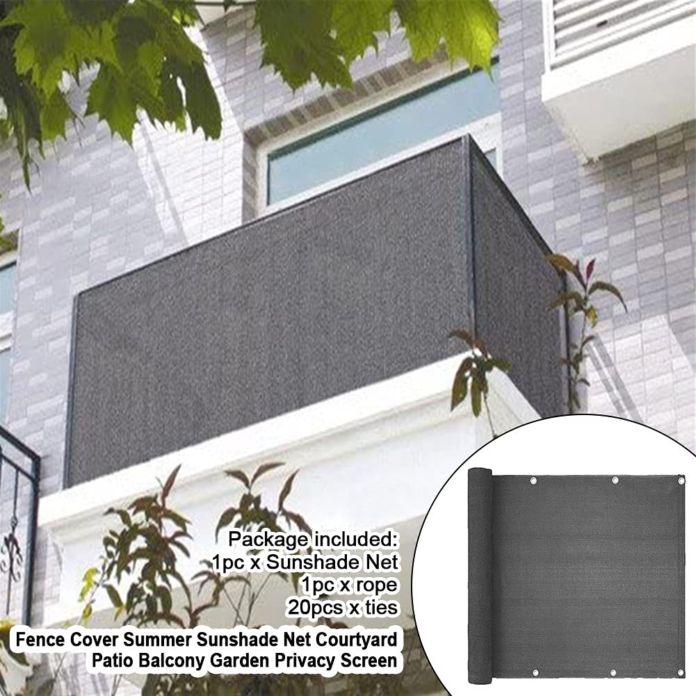 Brise-vue pour balcon Résistant aux UV 1,1 x 5 m noir WANGCL