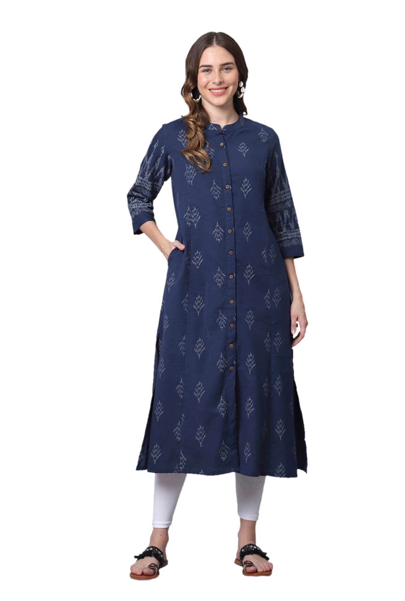 Levi's Women's Cotton Blend Relaxed Fit A Line Kurta in neutral