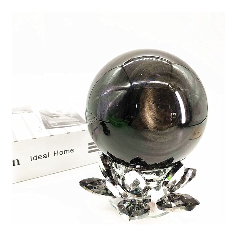 COKYIS Cristal Natural en Bruto Artesanías de Piedra Bolas de Ojo de Gato de obsidiana Natural Reiki Feng Shui Bolas de Piedras Preciosas Decorativas