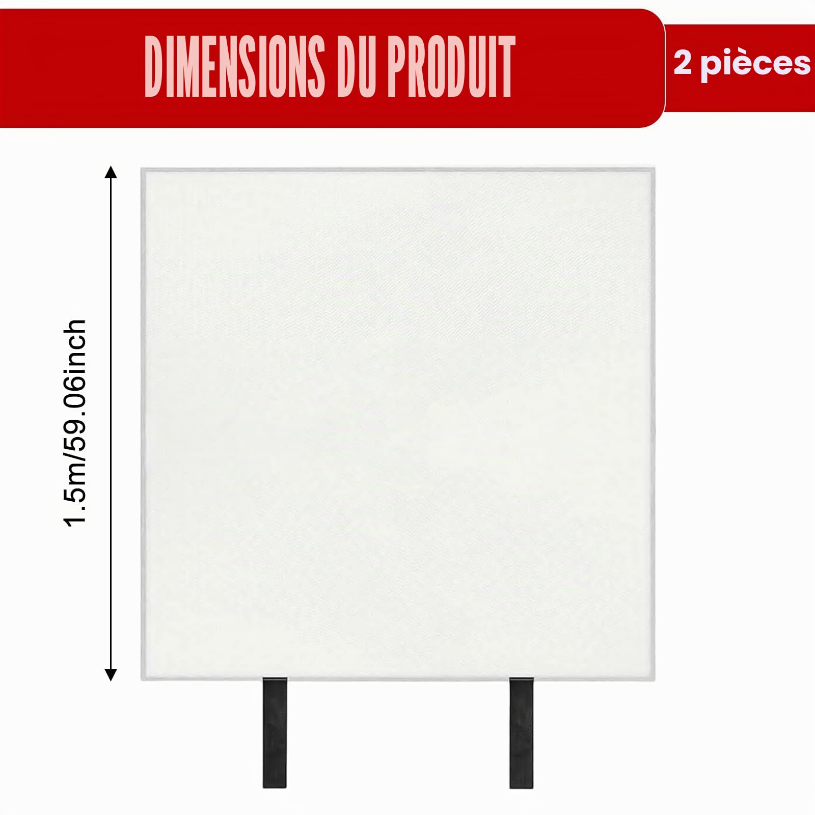 GAOUTO Lot de 2 couvertures Anti-feu, 150 x 150 cm, Couverture extinctrice réutilisable en Tissu de Fibre de Verre, sécurité pour la Cuisine, cheminée, Barbecue, Voiture, Camping, Maison, Caravane