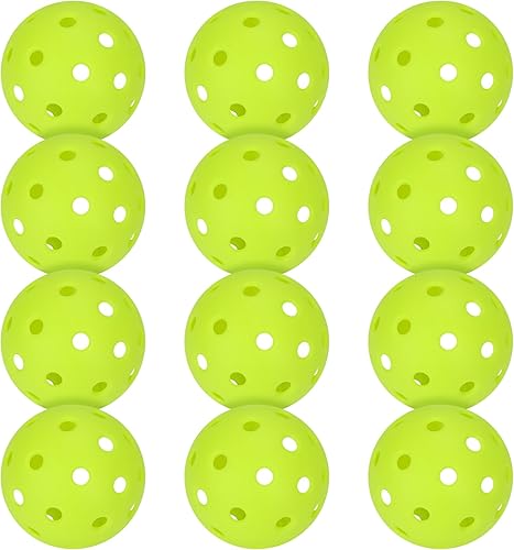 SPORTIC Pickleballs, 40 Holes Outdoors Pickleball Balls, 41230 Pack of Pickle Balls Standard, High Elasticity & Durable Pickle Balls for All Style