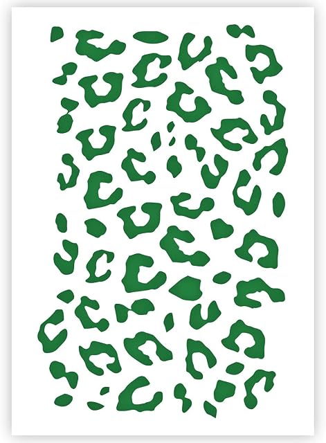 QBIX Leopard Pattern Stencil - for Painting on Wood, Canvas, Paper, Fabric, Floor, Wall and Tile - Reusable DIY Art and Craft Stencils (A5 (14.8 x 21 cm))