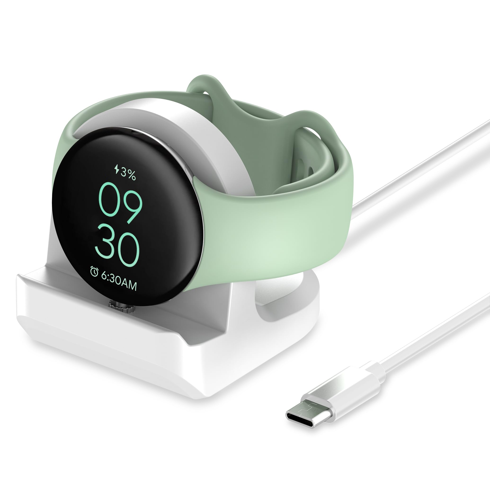 Charging Stand Compatible with Google Pixel Watch 2,Watch Charger Stand with Charging Cable for Pixel Watch 2,Magnetic Charging Station USB A Type C