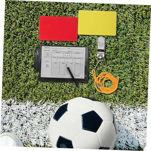 Kit de árbitro de fútbol con tarjetas, silbatos y bloc miniatura 5
