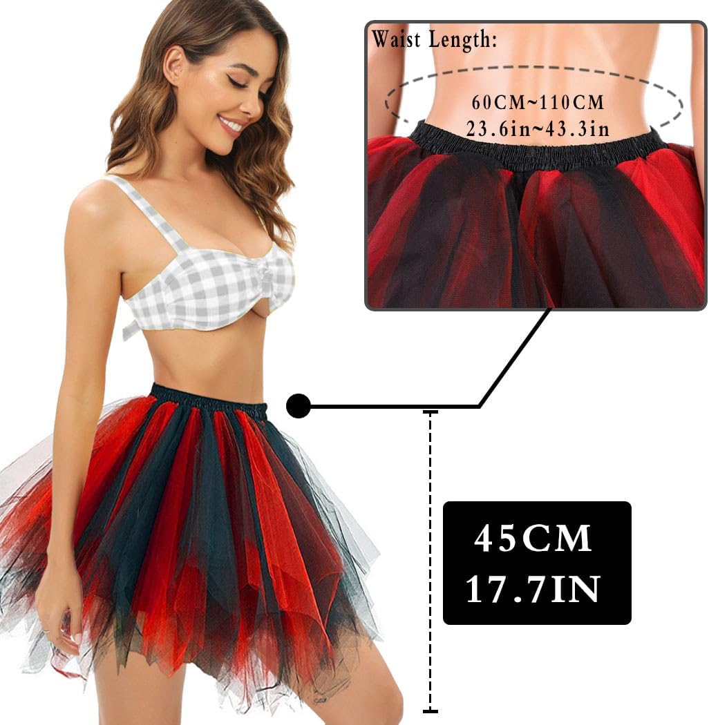 Layered Tutu Skirt Dance Tulle Skirts Ballet Tutus Skirts Festival Tutu Costume for Women and Girls
