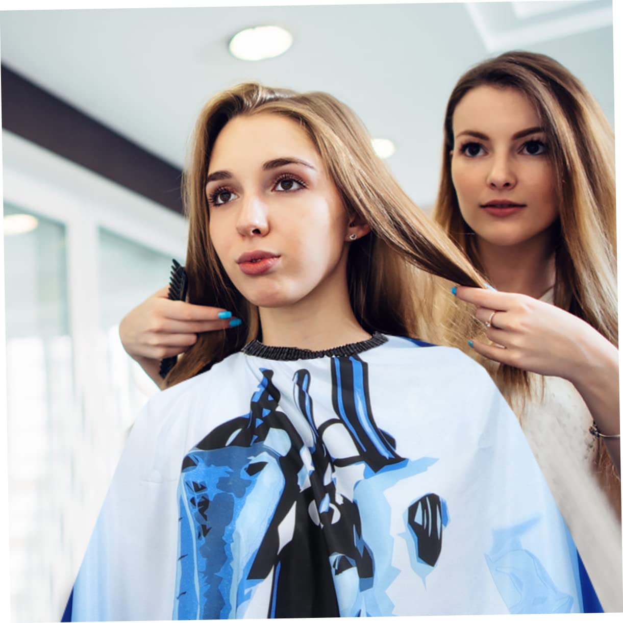 Baluue 2stücke Friseurumhang Für Erwachsene Wasserdichter Salon-haartuch Haarstyling-schürze Aus Hochwertigem Material Atmungsaktiv Und Angenehm Zu Tragen Waschbar Und Wiederverwendbar