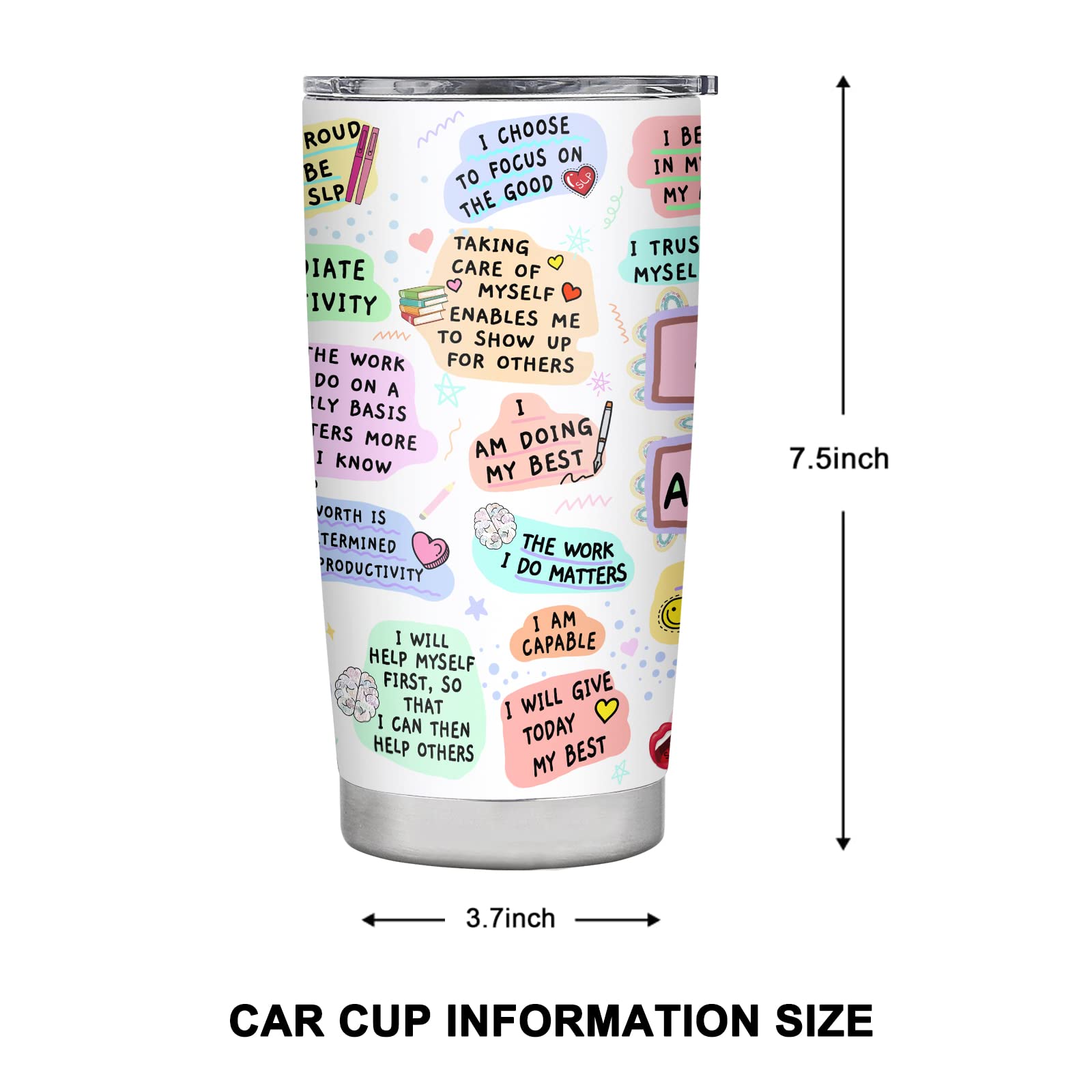 20oz Speech Pathologist Gifts Tumbler, Insulated Stainless Steel Travel Mug, SLP Gifts for Speech Language Pathologist