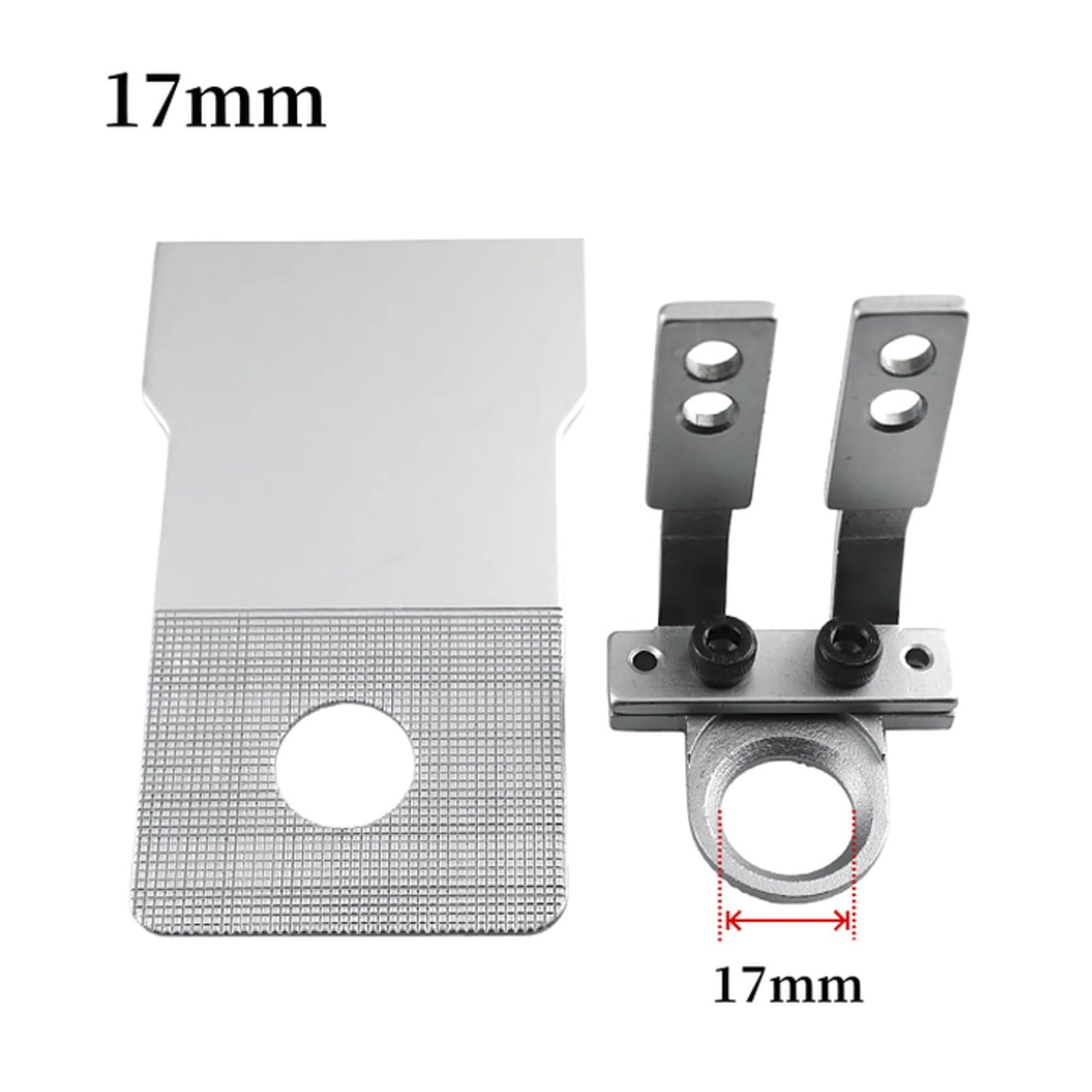 1 zestaw płyta podająca stopek zaciskowych pasuje do Brother KE-430D, KE-430F, JACK JK-T430 Bartacking części maszyn szycia akcesoria(17mm Set)